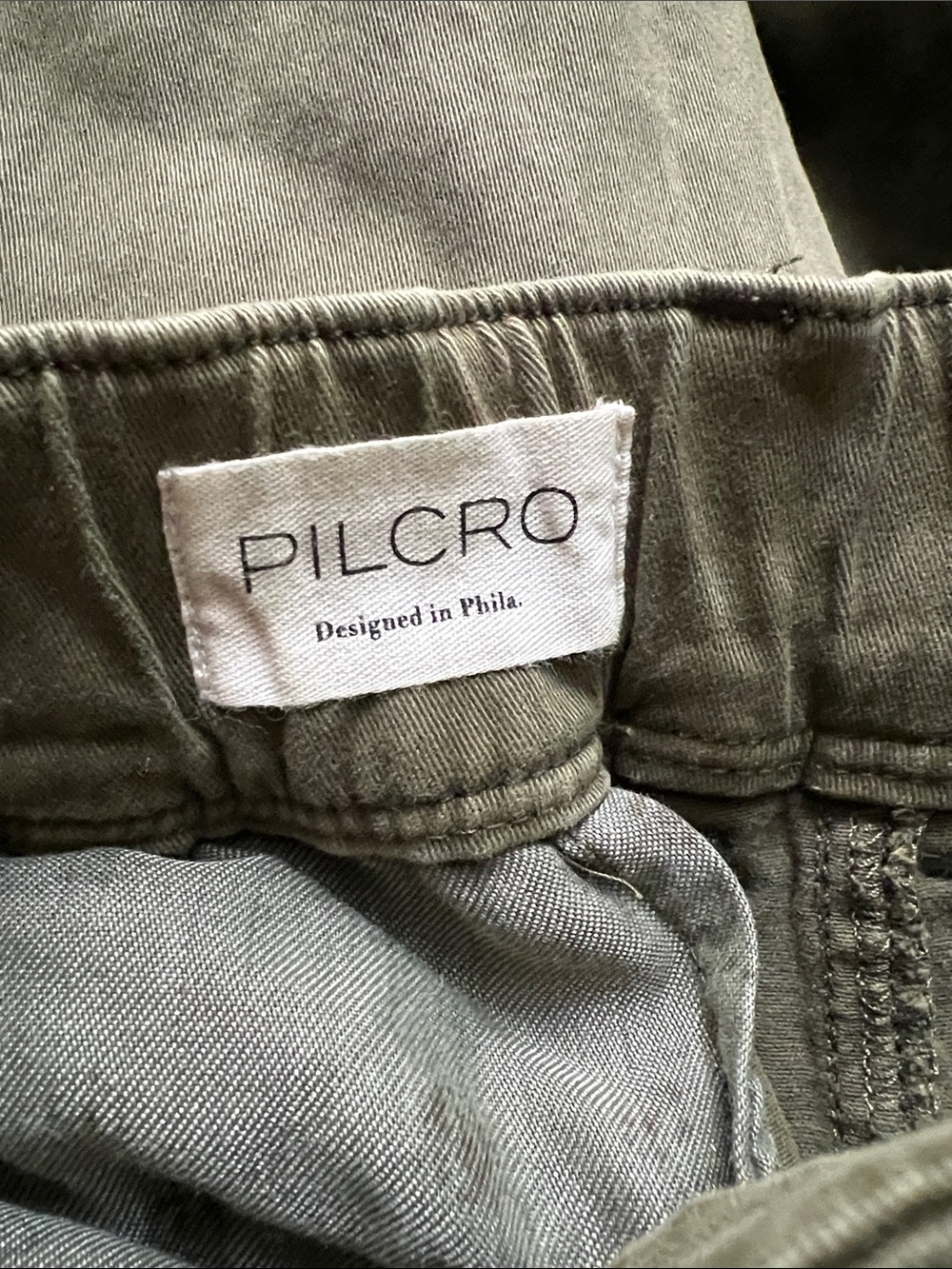 Pilcro Pleated Wide-Leg Cargo Pants Army Green Size Small - Picture 2 of 14